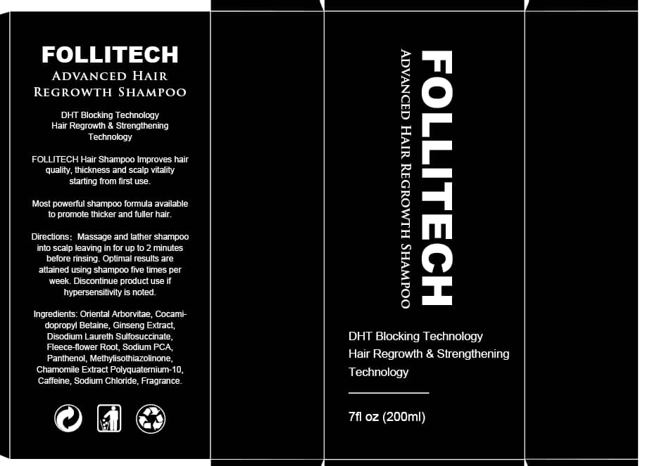 Follitech Shampoo - Advanced Hair Growth Technology *Limited time Offer*